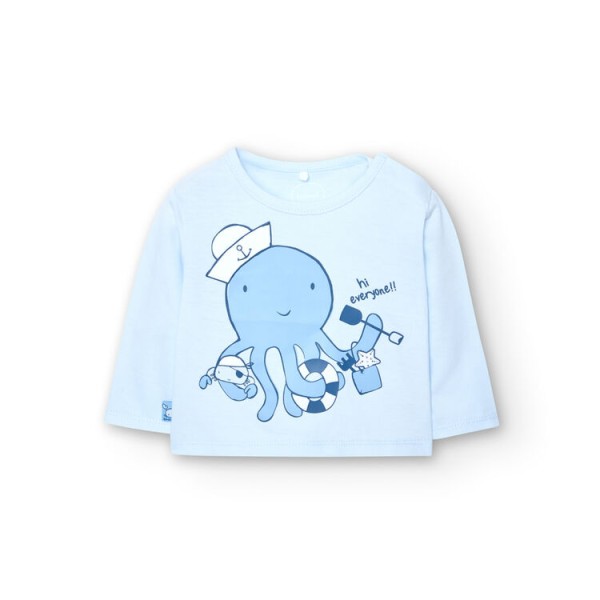 Μπλούζα εποχιακή σιελ Boboli