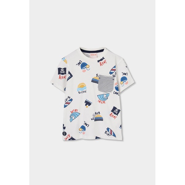 Μπλούζα αγόρι λευκή Boboli