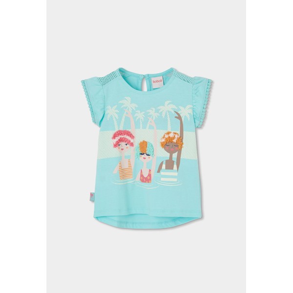Μπλούζα κορίτσι γαλάζια Boboli