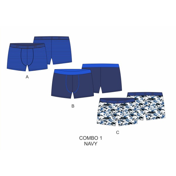 Μπόξερ 3 τμχ  για αγόρι Energiers