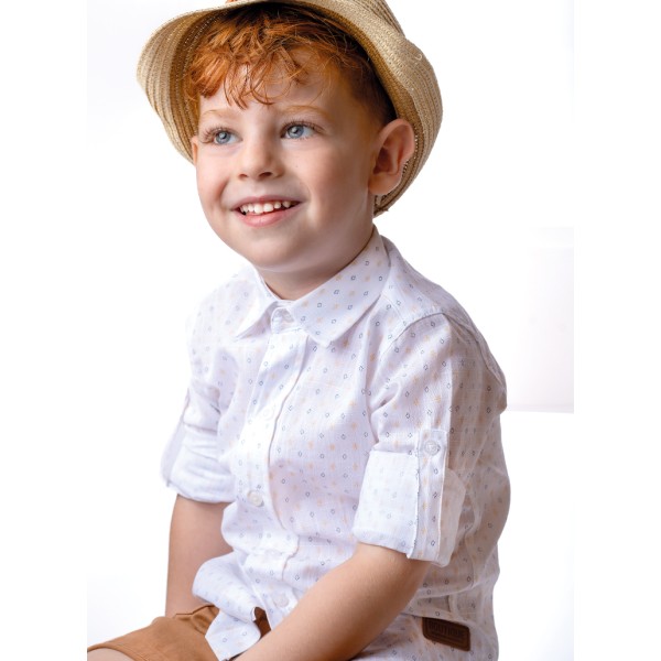Πουκάμισο αγόρι λευκό με σχέδιο Energiers