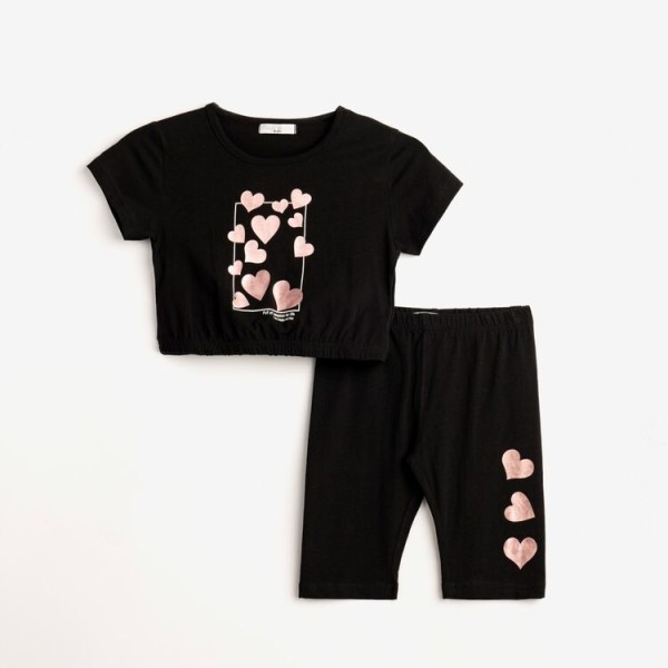 Σετ κορίτσι μπλούζα με κολάν ποδηλατικό Funky