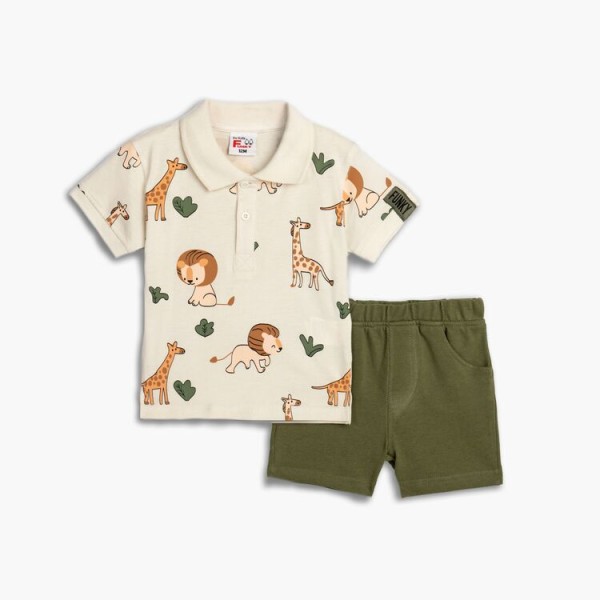 Σετ αγόρι με πόλο μπλούζα Funky