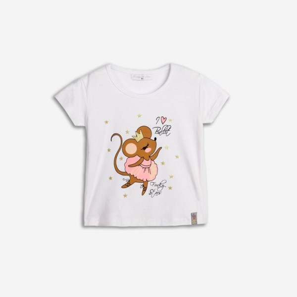 Μπλούζα κορίτσι λευκή Funky