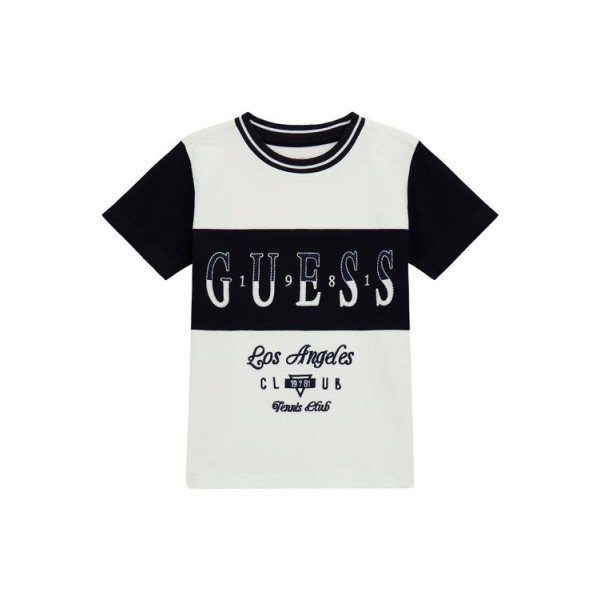 T-shirt με λογότυπο μπροστά Guess