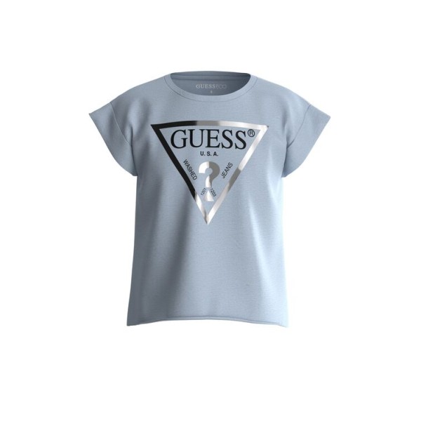 Μπλούζα κορίτσι με τριγωνικό λογότυπο Guess