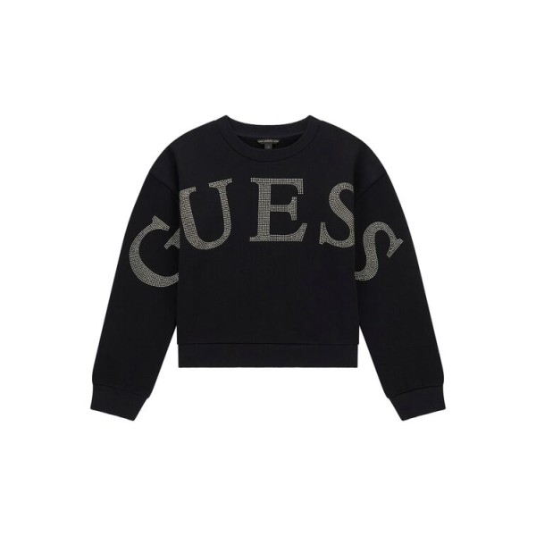Μπλούζα φούτερ κορίτσι μαύρο Guess