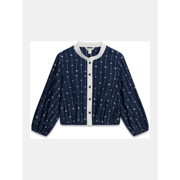 Πουκάμισο σατέν μπλε κορίτσι Guess