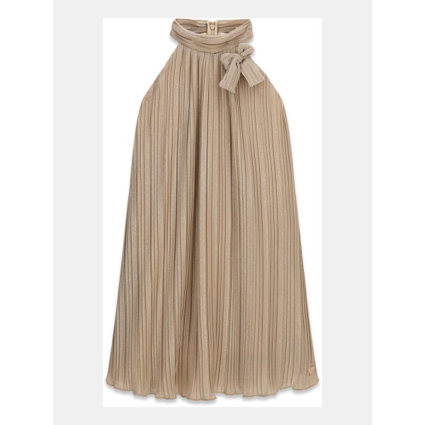 Φόρεμα γυαλιστερό χρυσό κορίτσι Guess