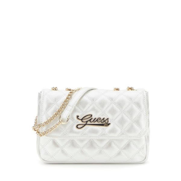 Τσαντάκι μικρό εκρού Guess