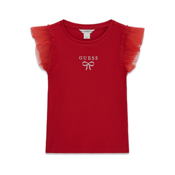 Μπλούζα κορίτσι κόκκινη Guess