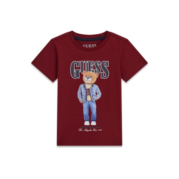 Μπλούζα αγόρι μπορντό Guess