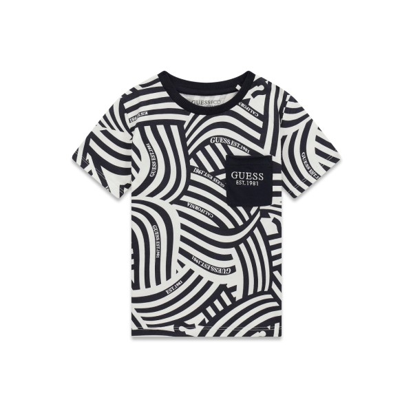 Μπλούζα αγόρι ασπρόμαυρη Guess
