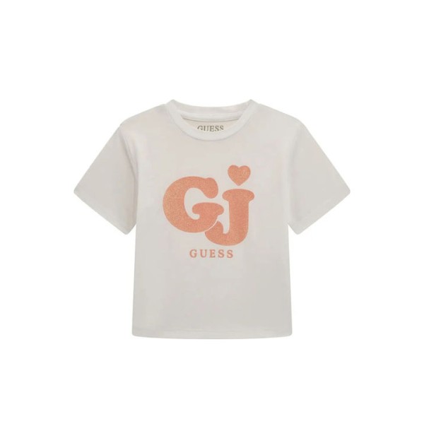 Μπλούζα λευκή με γκλίτερ Guess