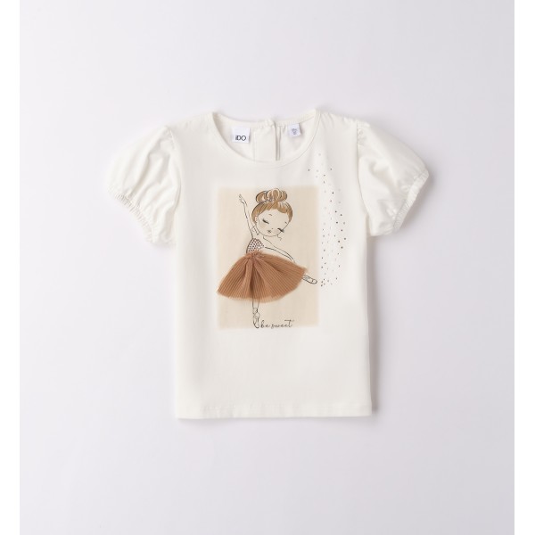 Μπλούζα κορίτσι λεπτή εκρού I do