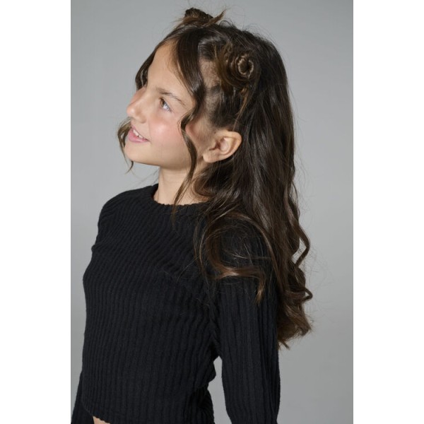 Μπλούζα μαύρη κορίτσι Melin Rose