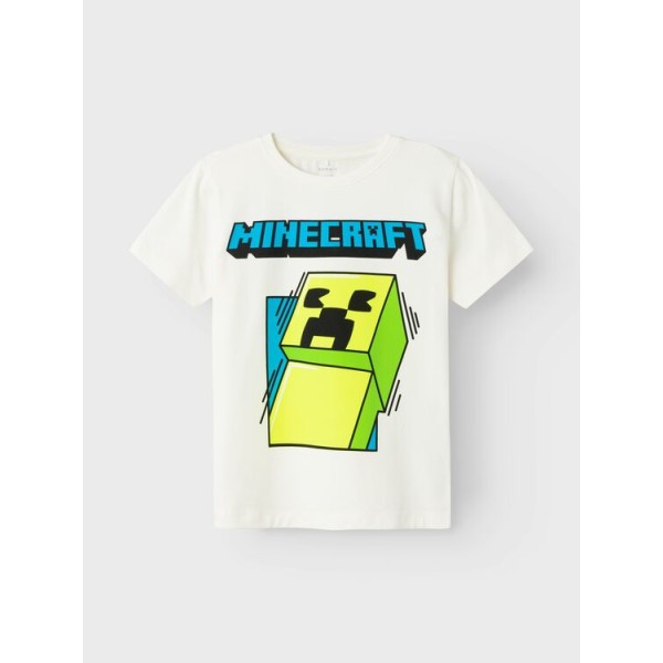 Μπλούζα αγόρι λευκή Minecraft Name it