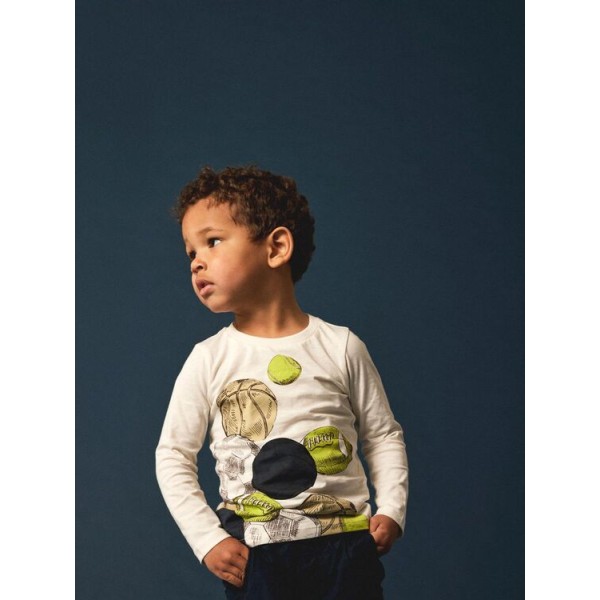 Μπλούζα αγόρι εκρού με στάμπα Name it