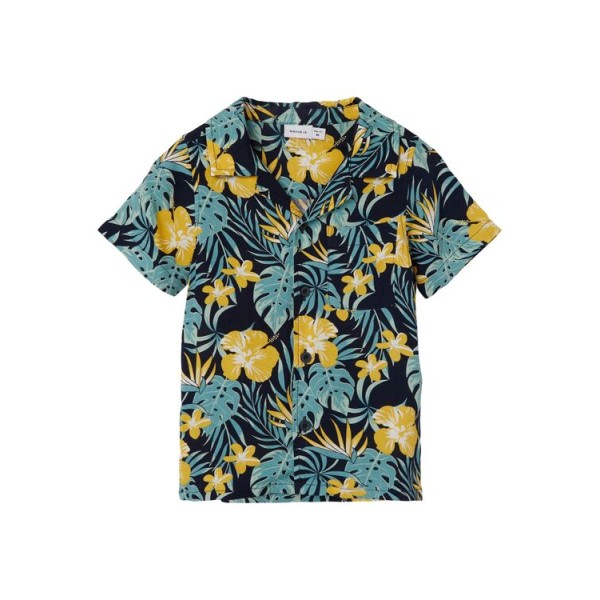 Πουκάμισο αγόρι κοντομάνικο εμπριμέ Name it