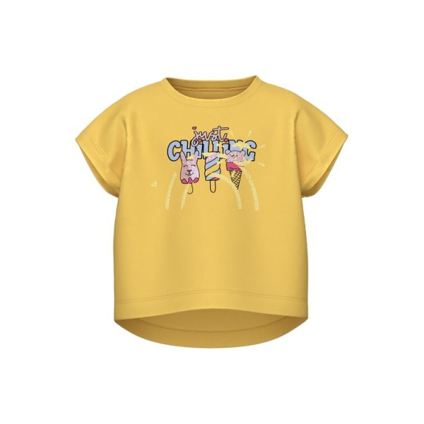 Μπλούζα κορίτσι κίτρινο crop top Name it