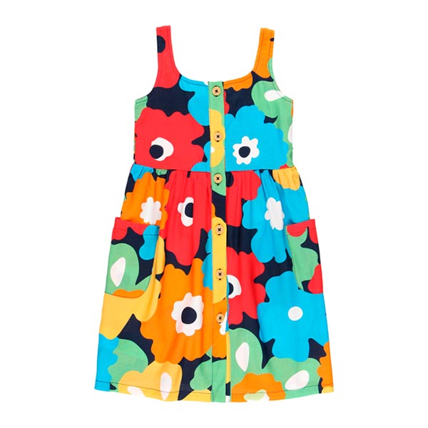 Φόρεμα εμπριμέ με κουμπάκια Boboli