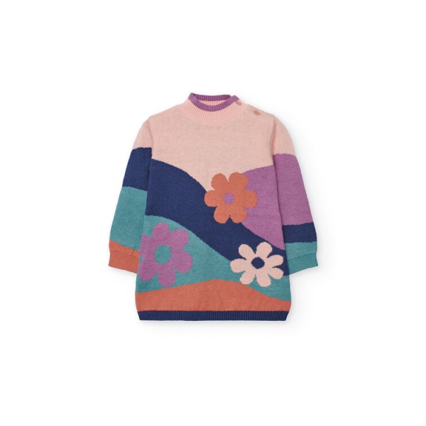 Φόρεμα πλεκτό με σχέδιο Boboli