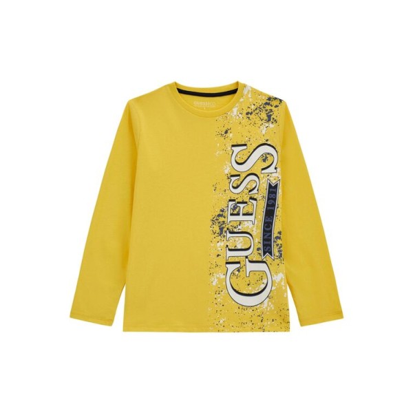 Μπλούζα λεπτή για αγόρι κίτρινη Guess