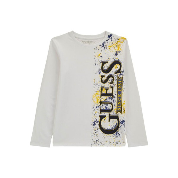 Μπλούζα λεπτή για αγόρι λευκή Guess