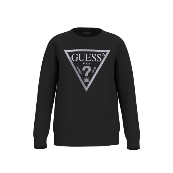Μπλούζα φούτερ κορίτσι μαύρη Guess Μπλούζα φούτερ κορίτσι μαύρη Guess