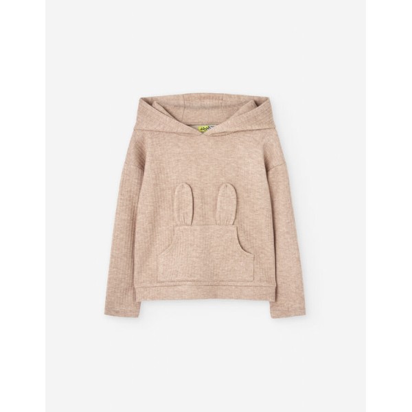 Μπλούζα κορίτσι μπεζ με κουκούλα Losan