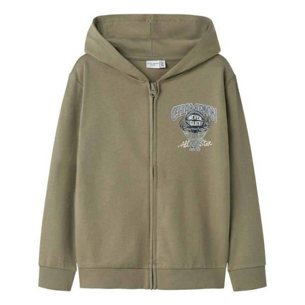 Ζακέτα αγόρι φούτερ χακί Name it